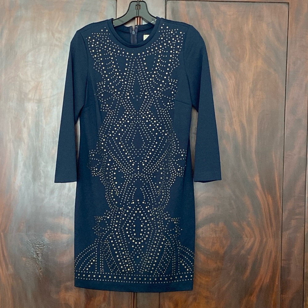 Nicole Miller navy studded dress